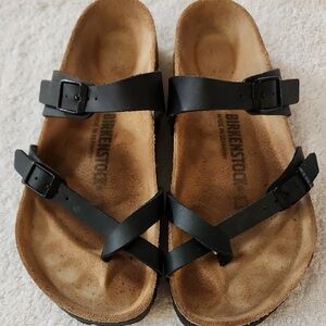 Birkenstock Mayari Black Cross-Strap Sandals Size 7